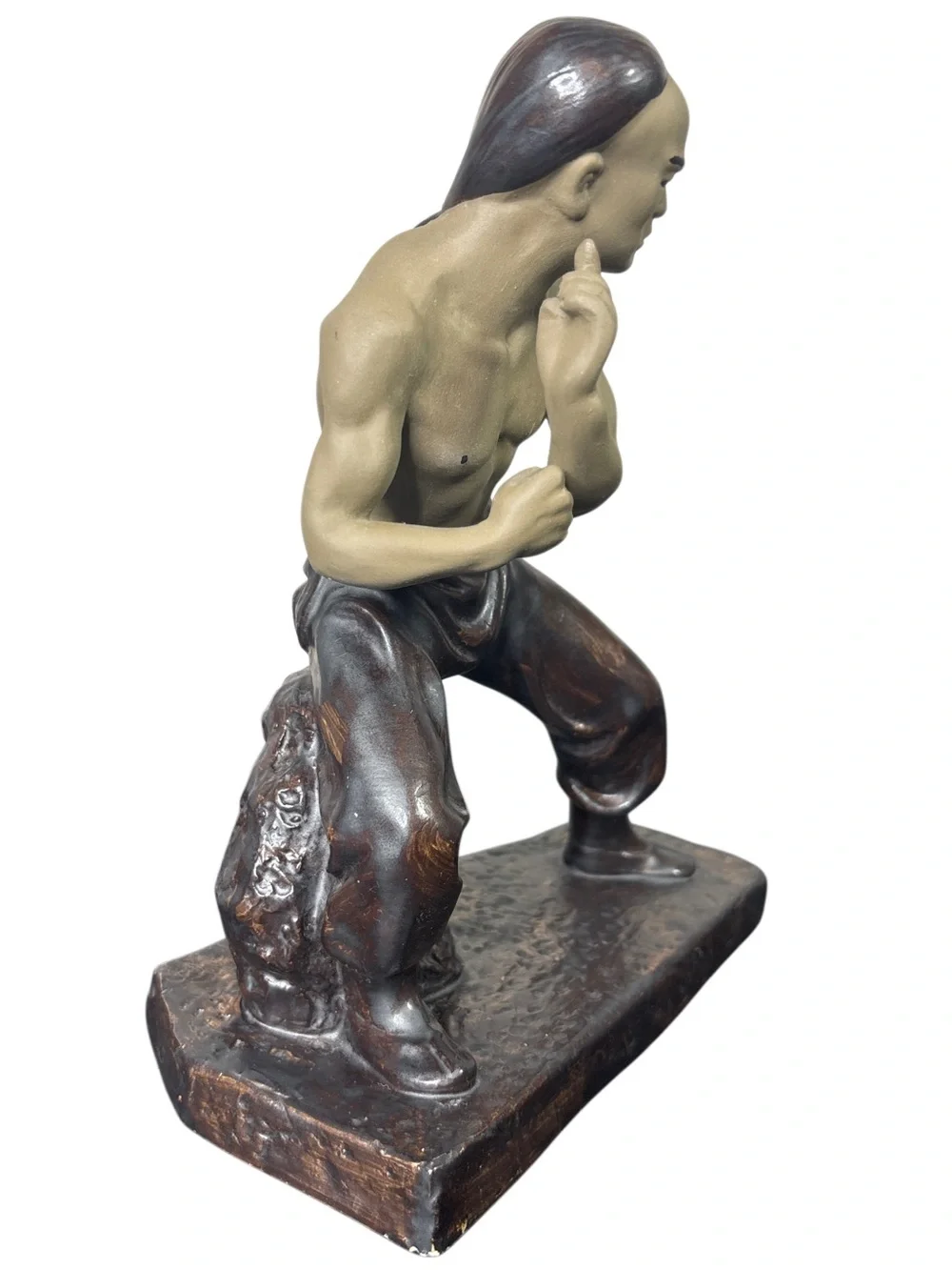 Vintage Chinese Shiwan mudman kung fu figurine. #22